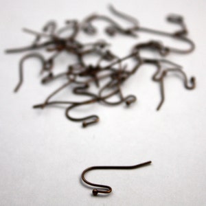 Wholesale 200 pcs - 100 pair  of Antique Copper ear wires, French hook style, ball end - ship from California USA - ERBall