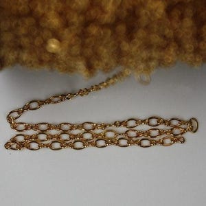24k gold plated Soldered Link Figure 8 Connector Chain - 3.9x2.6mm links 10 feet image 3