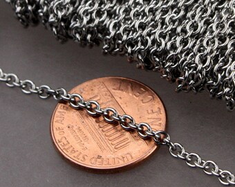 Surgical Stainless Steel Cable Chain: Soldered Links (2.7x2.4mm) 3 feet