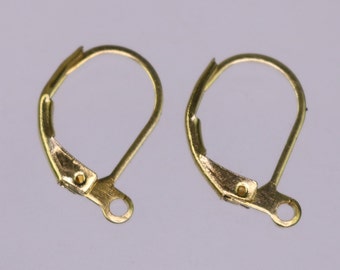 50 pcs raw Brass Bronze Leverback Earrings earwire - 16X10mm