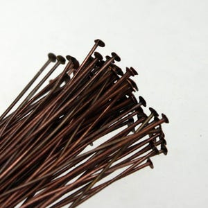 Alfileres de cabeza plana TPin de cobre antiguo - Calibre 22, 2 pulgadas, paquete de 300