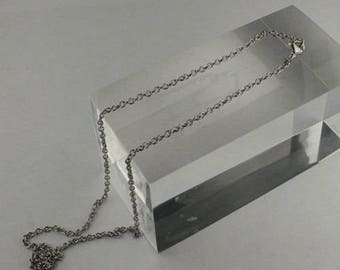 Ready to Wear Stainless Steel Cable Chain Necklace - 3x2mm - 0.6mm - 16/18/20/24 inch - with High Quality Lobster Clasp - STNEC06