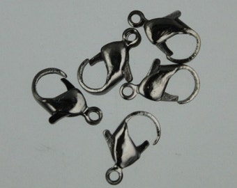 100 pcs of Gunmetal over iron lobster claw clasp 12mm - LOB12I