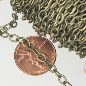 LIMITED 10ft of Dark Antiqued Brass Flat Cable Sturdy SOLDERED Heavy Chunky Chain 4.2x5.2mm 22Gauge - 4252F