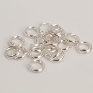 Sterling Silver Plated Jump Rings 5mm - 18 Gauge 200pcs - Wholesale Bulk Lot