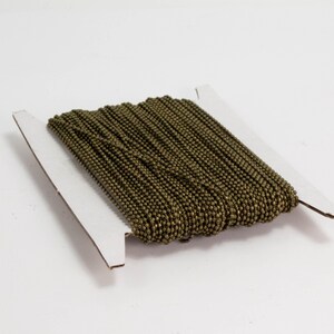 32 feet Antique Brass facet 1.5mm Ball Chain - Premium Bulk Spool - Professional Jewelry Making + FREE 50 Connectors - 15DC
