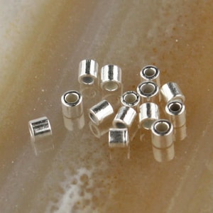 10/50/100 pcs Solid 925 Sterling silver micro CRIMP TUBE BEAD 1.5x1.5mm