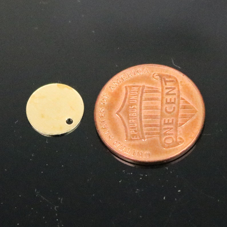 10 Pcs BRASS Blanks Disc 10mm 0.5mm 24G 24 Gauge Thickness Etsy