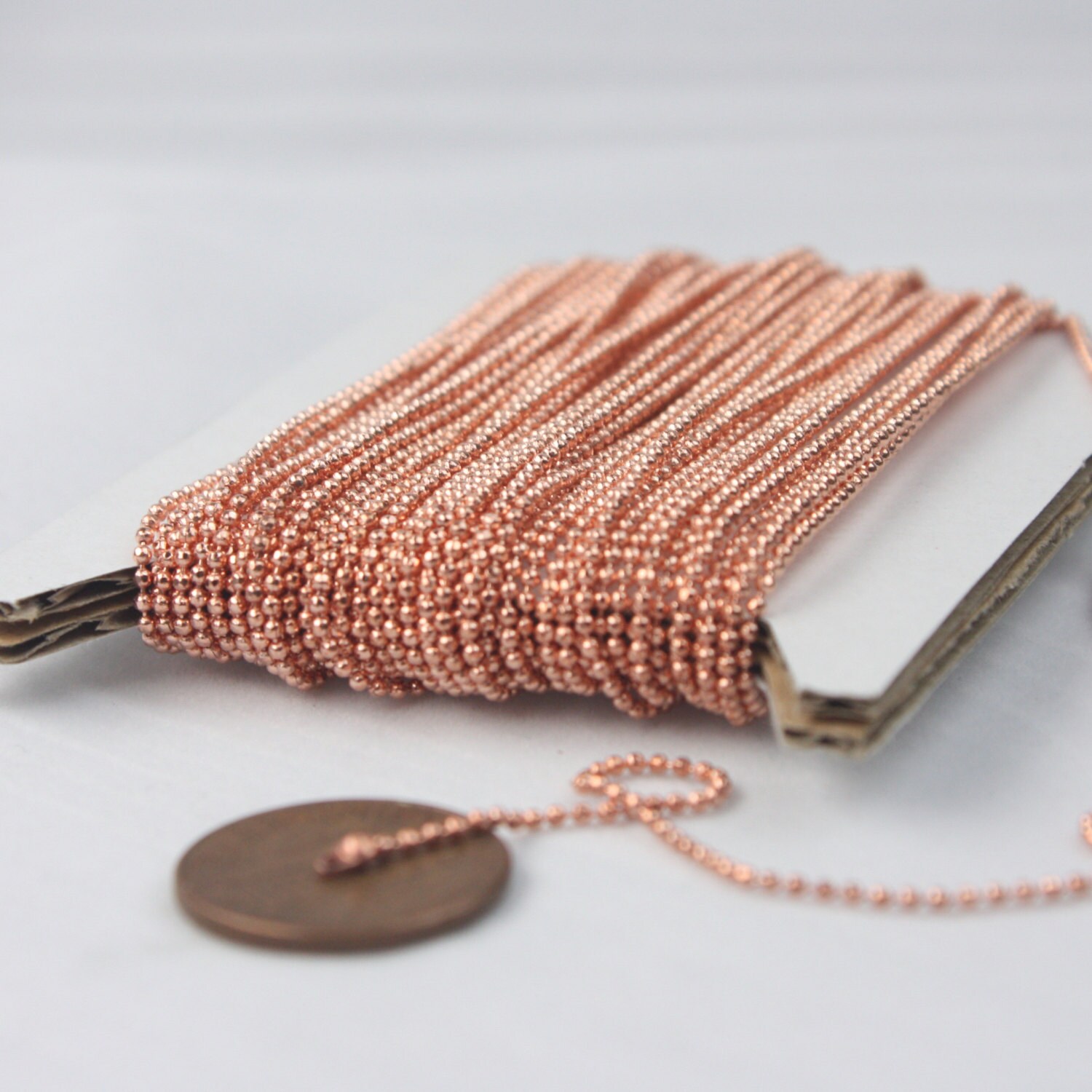 Copper Ball Chain Bulk 32 Ft. Spool of FACET Micro Ball Chain Etsy