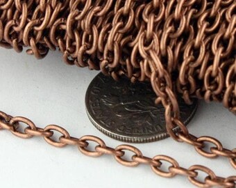 Kabelketting met antiek verkoperde afwerking: 19 gauge ongesoldeerde ijzeren schakel 10 voet