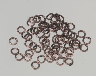 3mm Jump Rings, 200 Antique Copper Jump Rings Open 3mm 24 Gauge 24G 0.5mm Bulk Jumprings Jump Rings Link Connector Open Jump Rings 5x3mm