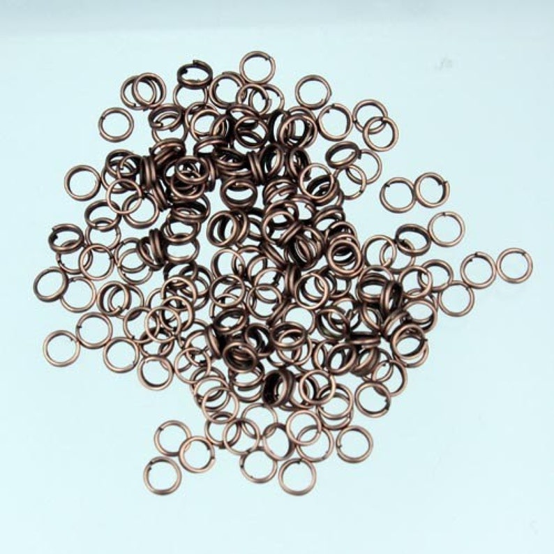 5mm 200 pcs of Antique Copper Finished Split Rings