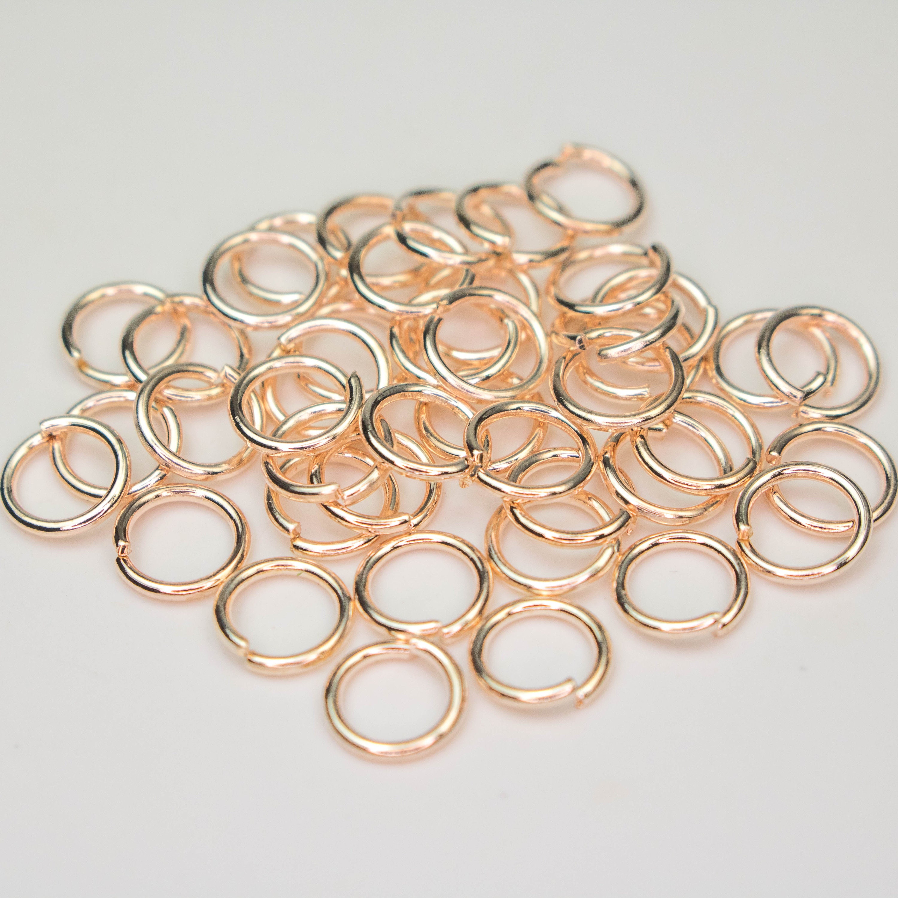Rose Gold Jump Ring Bulk Open Link 6mm 100 Pcs 0.8mm 20G Etsy