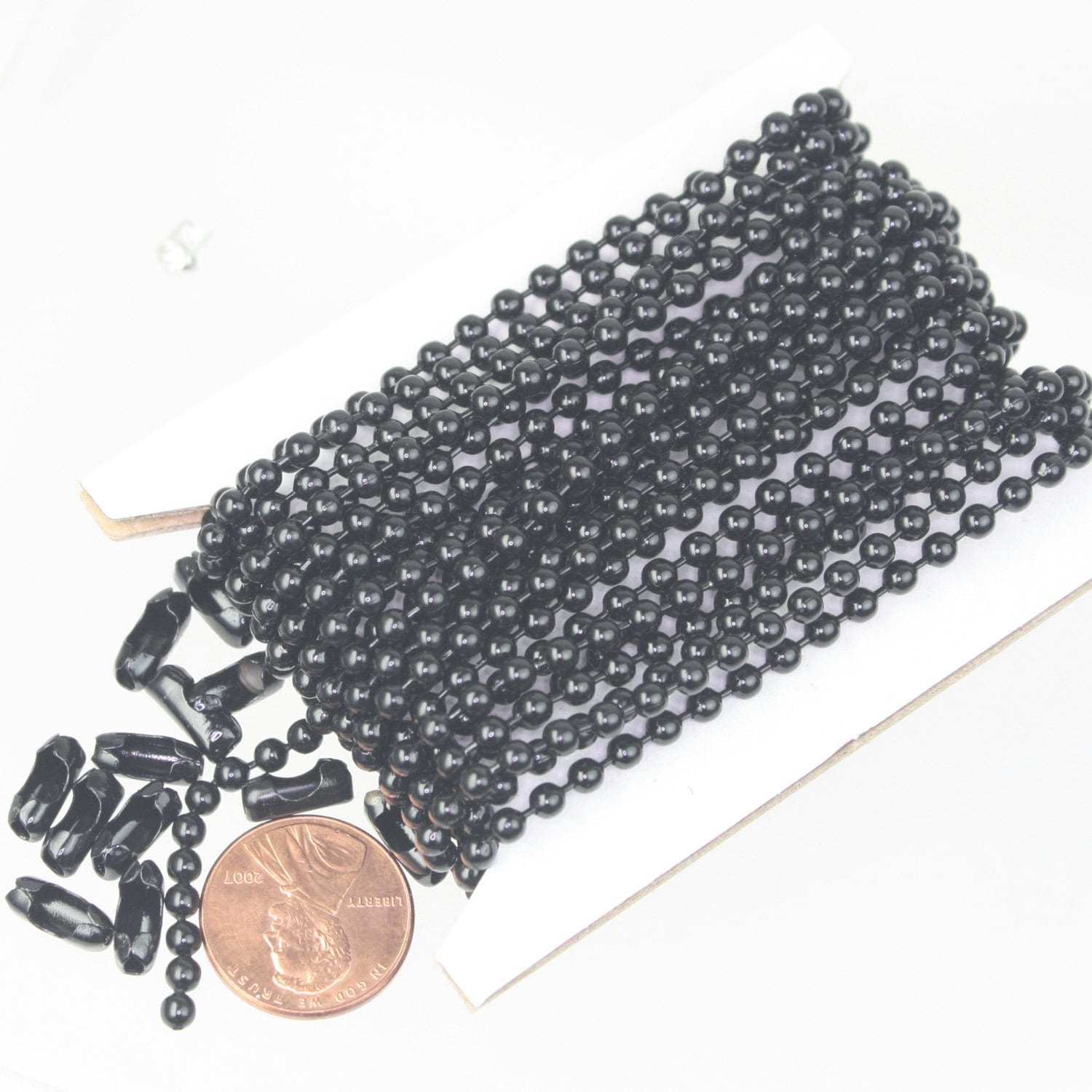 10 Ft Spool of Black Finished BIG Ball Chain 3.2mm With 5 Etsy