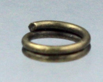 500 pcs of Antique Brass Finished Split Rings - 6mm