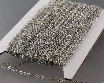 Satellite Chain Spool: Antique Silver, 2.4x1.7mm Soldered - 32ft Bulk