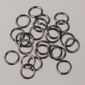 Gunmetal Finish Jump Rings: 8mm, 16 Gauge Link Connectors 100 pcs - Wholesale Bulk Lot