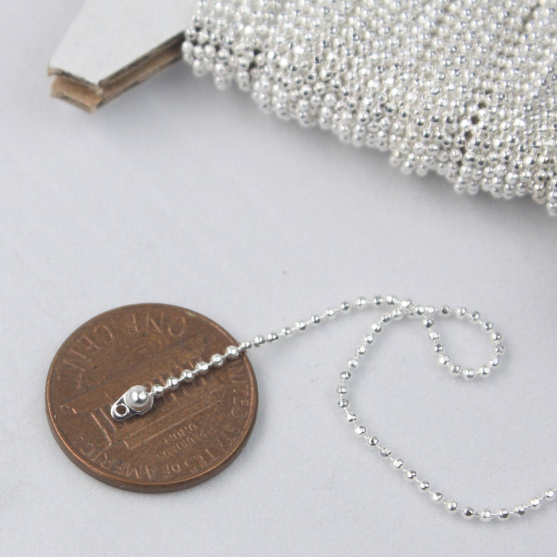 Sterling Silver Plated Ball Chain Bulk 32 Ft. Spool of FACET Etsy