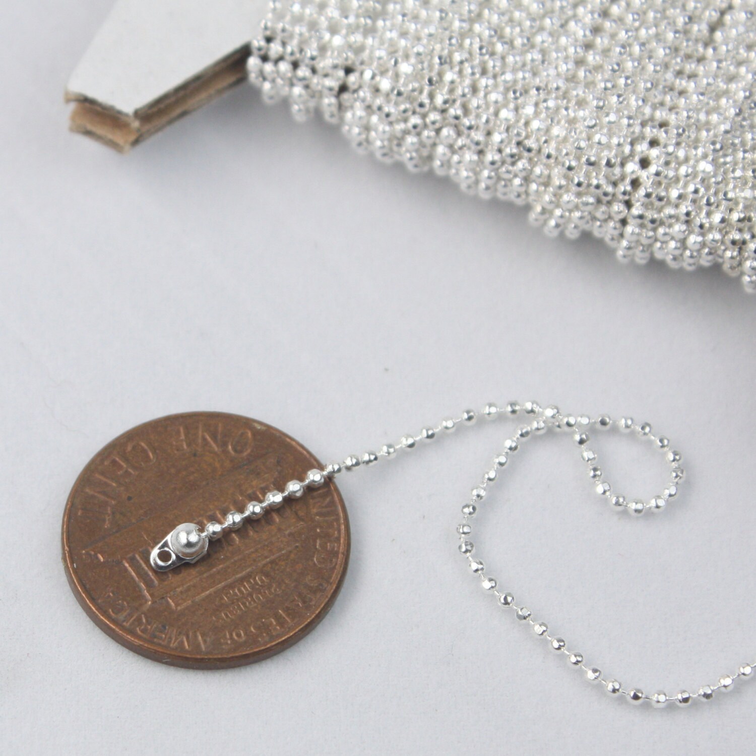 Sterling Silver Plated Ball Chain Bulk 32 Ft. Spool of FACET Etsy