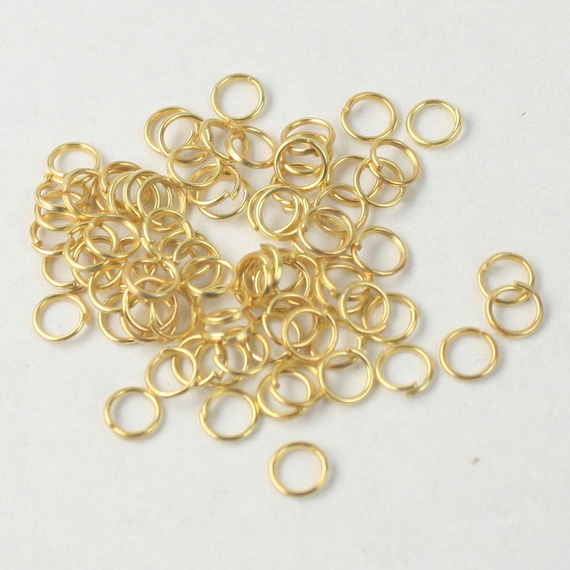 100pcs Stainless Steel Gold-plated Strong & Durable Jump Ring 0.7mm For Diy Jewelry  Making