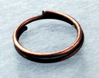 200 pcs of Antique Copper Finished Split Rings - 10mm
