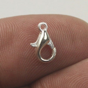 30 pcs of Silver Plated Alloy Zinc lobster claw clasp 10x5mm LOB10 image 2