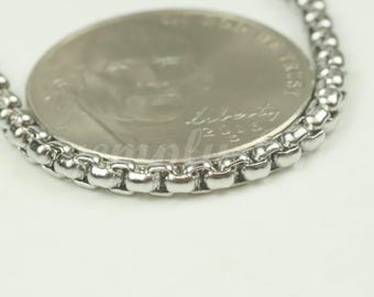 316L Stainless Steel Box Chain Venetian Chain - 2.5mm 10 feet