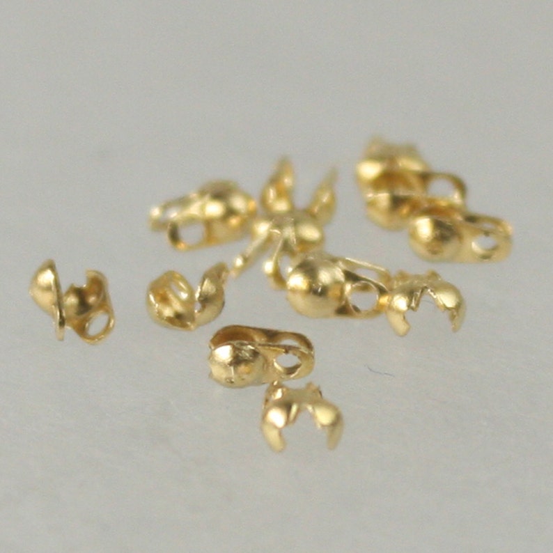 100pcs of RAW Brass ball chain crimp type connector for 1.5mm Etsy