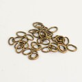 Antique Brass Oval Jump Rings 4x3mm: 24 Gauge DIY Connectors - 200 Pcs