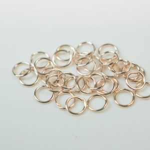 Rose Gold Jump Ring Bulk Open Link - 4mm - 200 Pcs - 0.5mm 24G 24 Gauge Thickness - Round Jewelry Finding Making Connector Jumpring - 5x4mm