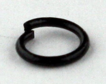 200 pcs Black Jump Rings - 4mm Black JumpRings Open 4x0.5mm 24 Gauge 24G Bulk Jumprings Jump Rings Link Connector Open Jump Rings - 5x4mm