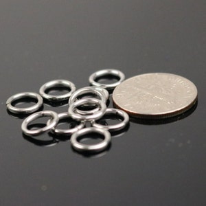 Jump RINGS 50 pcs of STAINLESS Steel Jump Rings THICK Link Surgical Jumprings 8mm 1.2mm 16G 16 Gauge Wholesale Jump Rings Bulk Jumprings