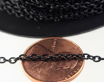 Chaîne à maillons noirs : maillons ronds non soudés pour la fabrication de bijoux