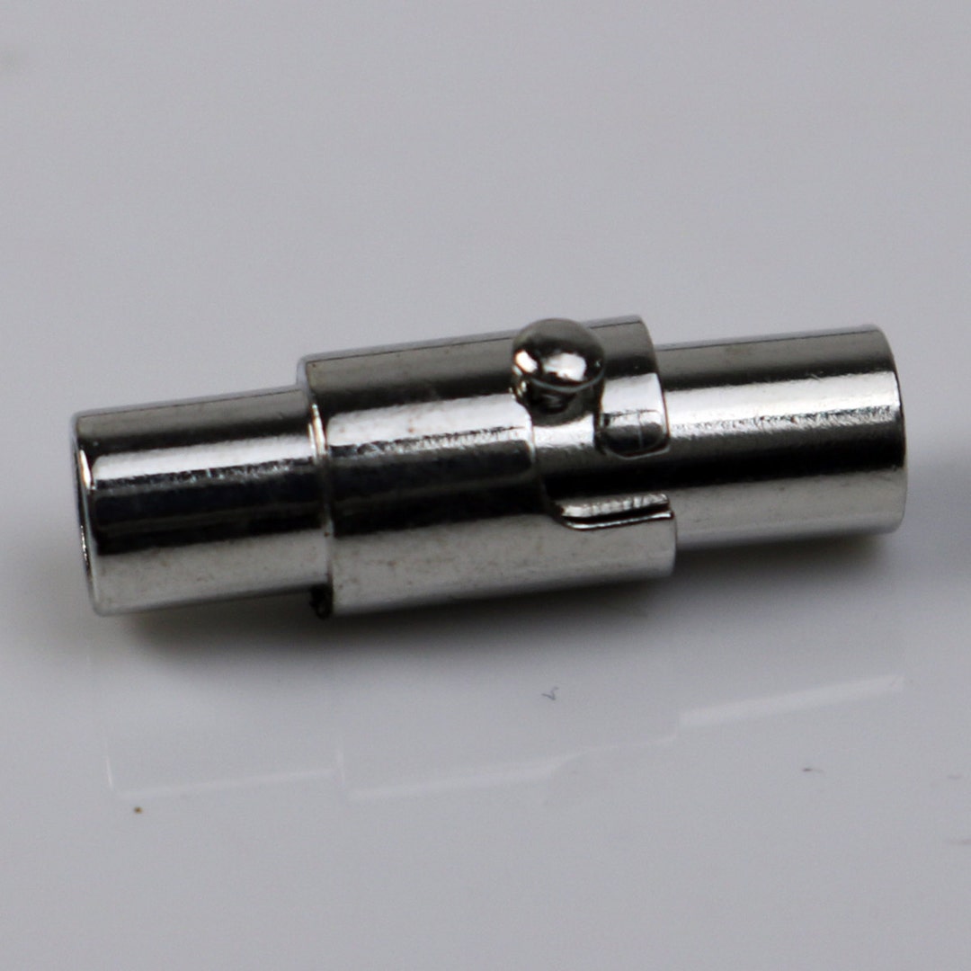 5 Pcs Barrel Clasps 3mm Clasp With Safety Clasp