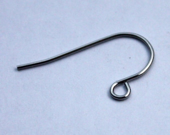 100 pcs Surgical Stainless Steel French Hook Earwires - 22x13mm