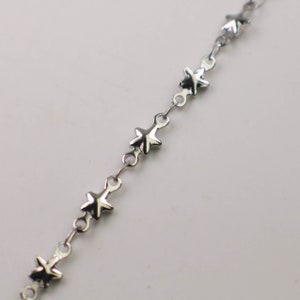 Stainless Steel Handmade Custom Chain - 5mm 2mm thickness STAR Link Chain, 12/36/120 inch - Necklace Bracelet Soldered Link