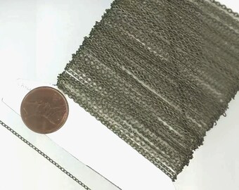 アンティーク真鍮仕上げはんだ付けリンクケーブルチェーンバルク：2.0x1.4 mm 100フィート