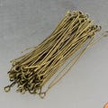 Antiqued Brass Eye Pins 2-inch (50mm) - 21 Gauge, 100 Pcs