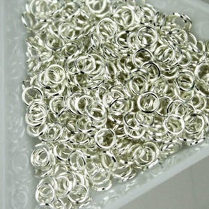 Silver Plated Jump Rings 4mm - 22 Gauge Open Link Connectors 500 pcs - Wholesale Bulk Lot