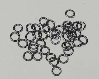 3mm Jump Rings, 200 Gunmetal Jump Rings Jumprings Open 3x0.5mm 24 Gauge 24G Link Connector Open Jump Rings - ship from California USA 5x3mm