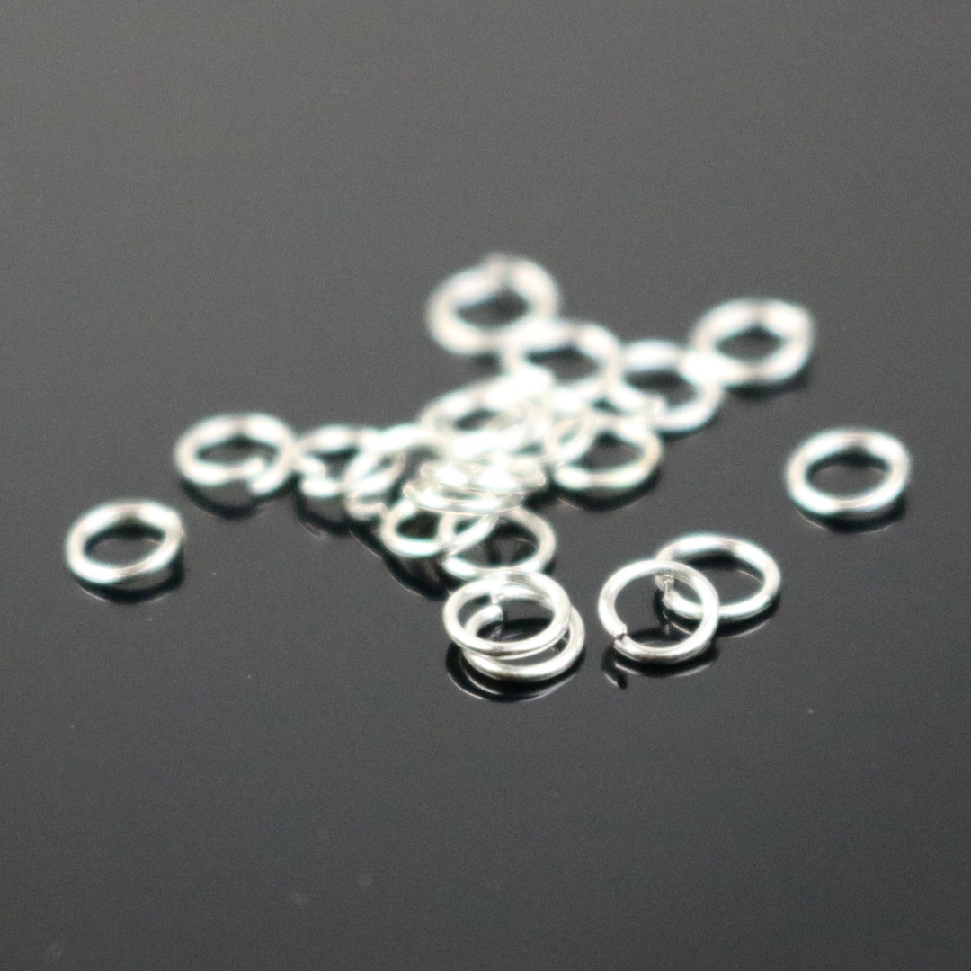 3mm THIN Jump Rings, 200 Silver Plated Jump Rings Jumprings Open 3x0