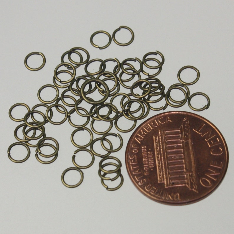 4mm Jump Rings 200 Antique Brass Jump Rings / Bronze Open Etsy