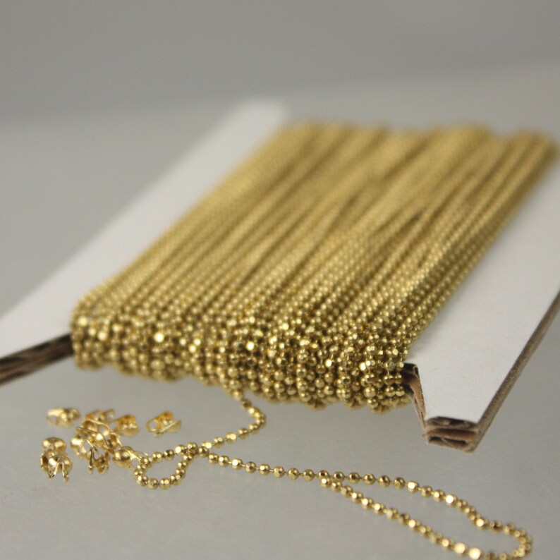Raw Brass Ball Chain Bulk 32 Ft. Spool of FACET Micro Ball Etsy