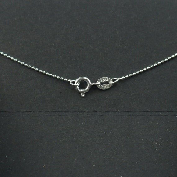 Sterling Silver Necklace Chain 16 Inch 1.0mm Ball Facet Etsy