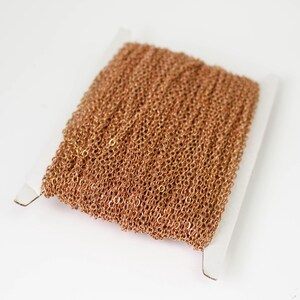 300 feet of Raw Brass Flat Cable Chain 3x3mm Solder Copper Cable Chain -  - 33F