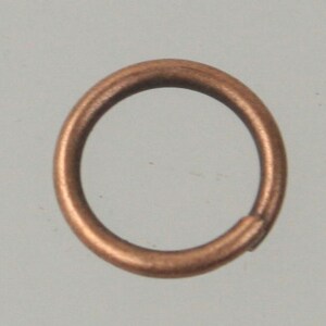 10mm Jump Rings, 50 Antique Copper Jump Rings Open 10x1.2mm 16 Gauge 16G Bulk Jumprings Jump Rings Link Connector Open Jump Rings 12x10mm image 2