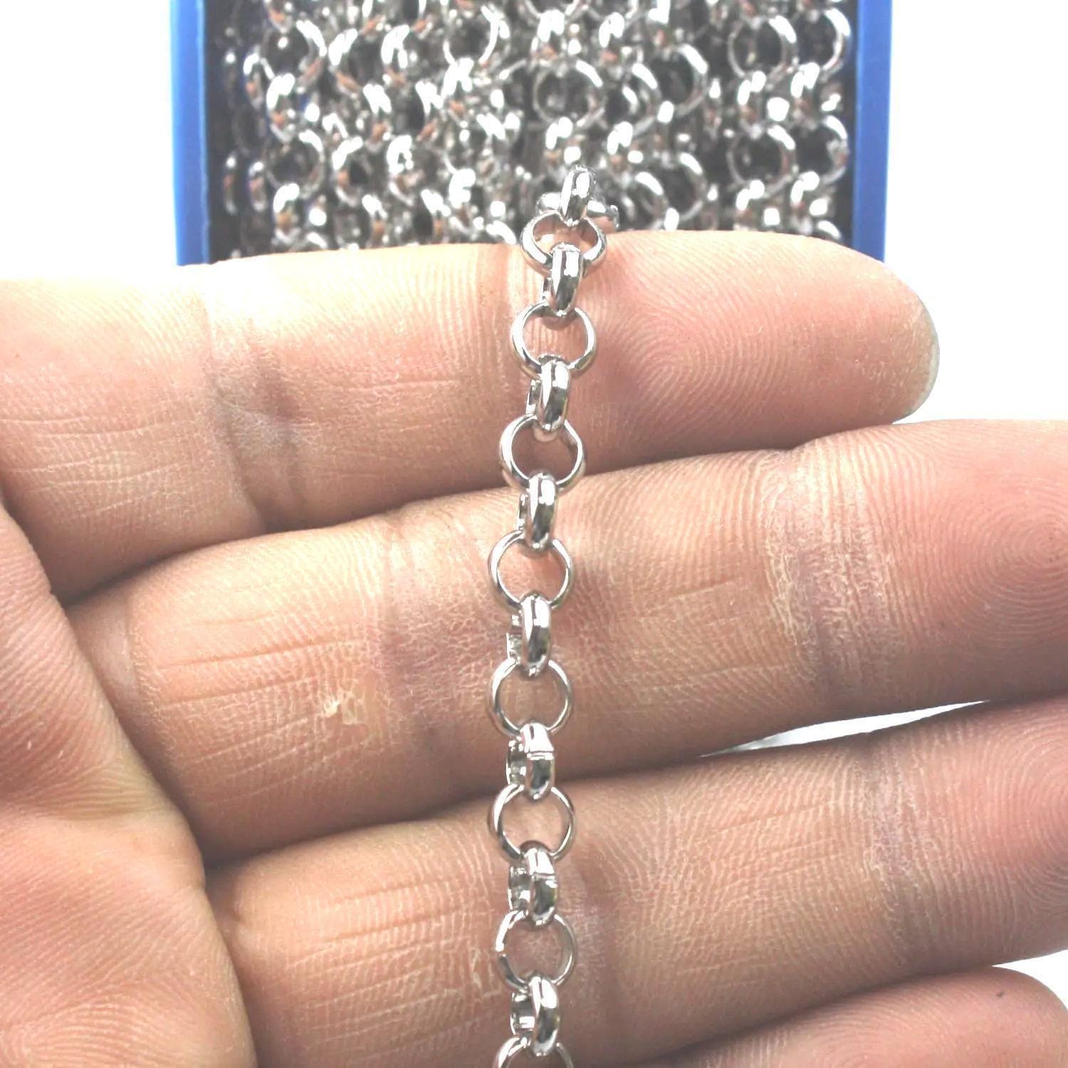 ステンレススチールロロチェーン：5.8 mmチャンキーブレスレット 