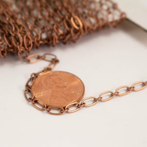 Antique Copper Chain bulk Chain, 10 ft spool of (1 and 1) Long and Short Chain SOLDERED Chain t- 6x3mm 4x3mm Soldered 3429LS11