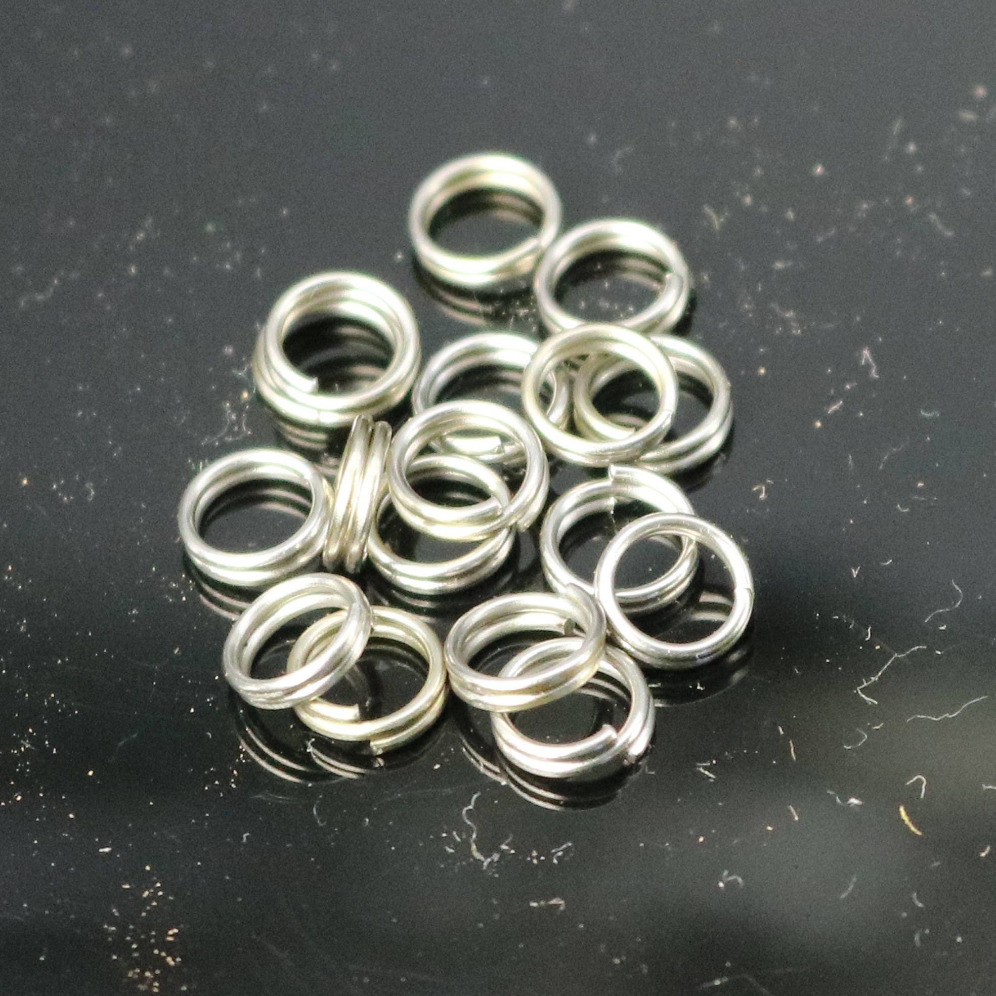 100-Pack Of #6 Heavy Duty Stainless Steel Split Rings