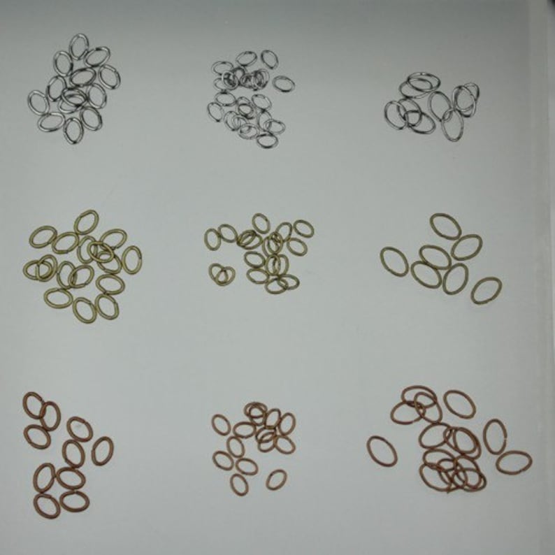 200 pcs of Antique Copper tiny little oval Jumprings Jump Rings 4x3mm Oval Jump Rings 4x3mm 24 guage 0.5mm Link Connector Open Jump Rings